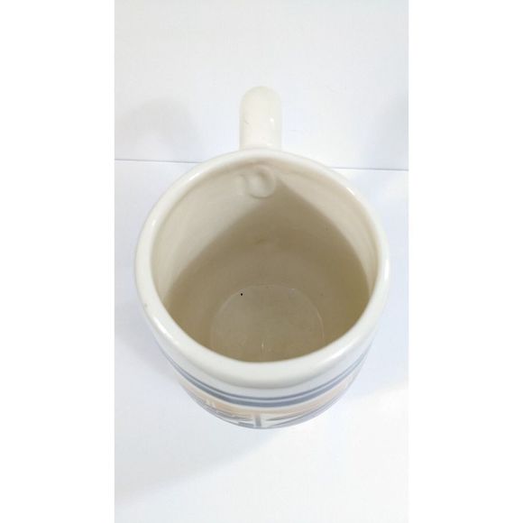 Mesa Verde Pottery Mug - Signed Silas Navajo Purple And Yellow - Picture 6 of 11